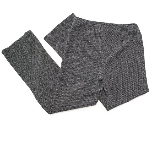 Cleo Tweed Trousers Straight Leg Pants Black White Office Classic Size Zipper - Picture 2 of 6